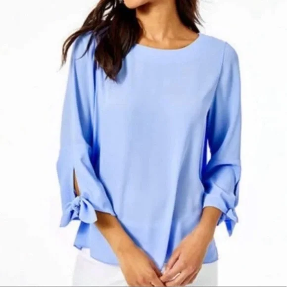 Lily Pulitzer Langston Top Periwinkle XL - Picture 10 of 11